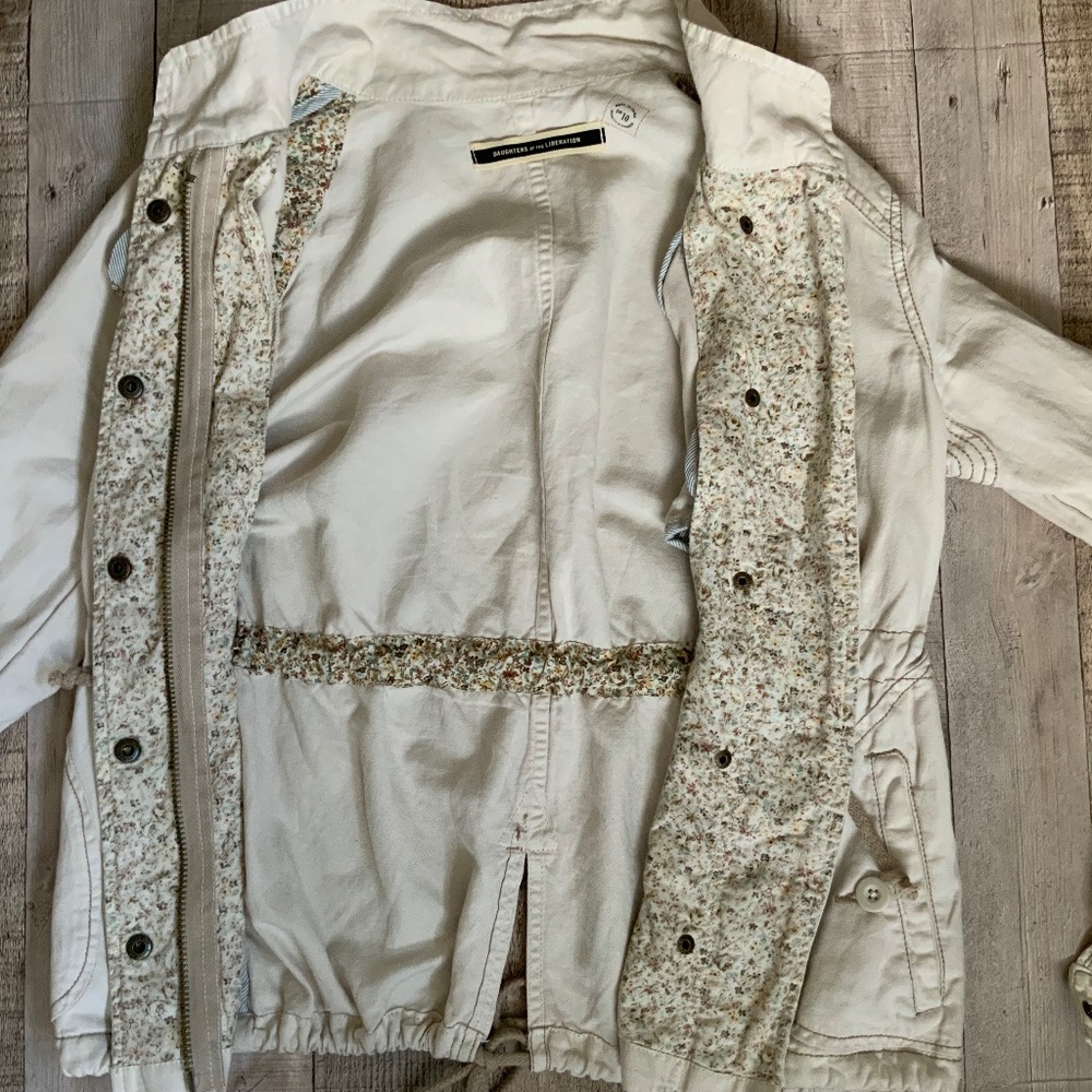 Anthropologie Daughters of the Liberation Tan Anorak Utility Jacket SZ 10 - Picture 11 of 15
